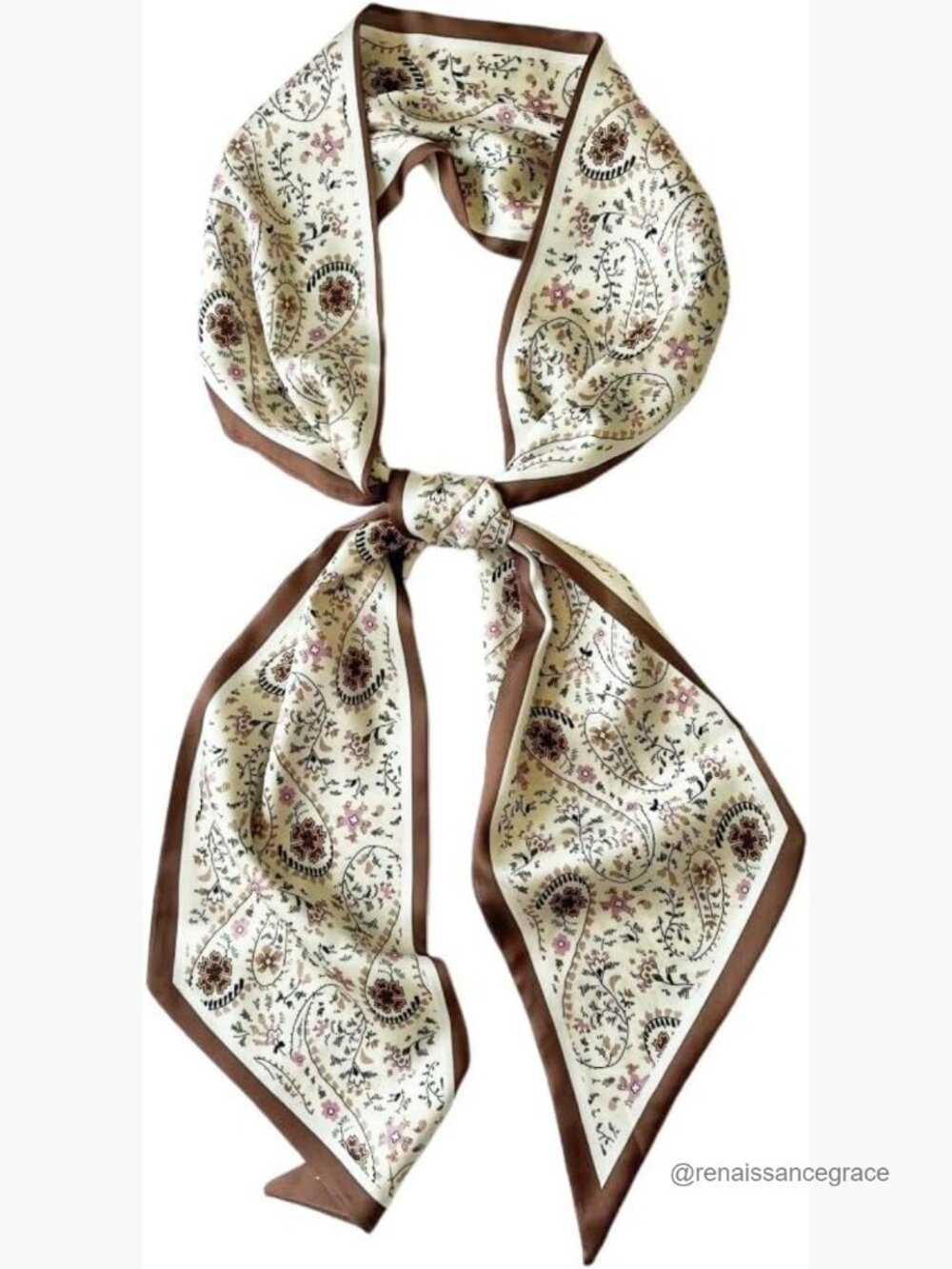 Lightweight Silk Scarf 15x150cm Polyester Headwrap Neck Tie Accessory